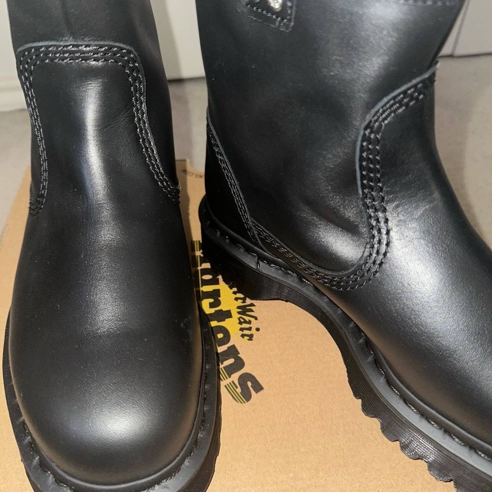 Never Worn Dr. Martens Black Slip-On Boots